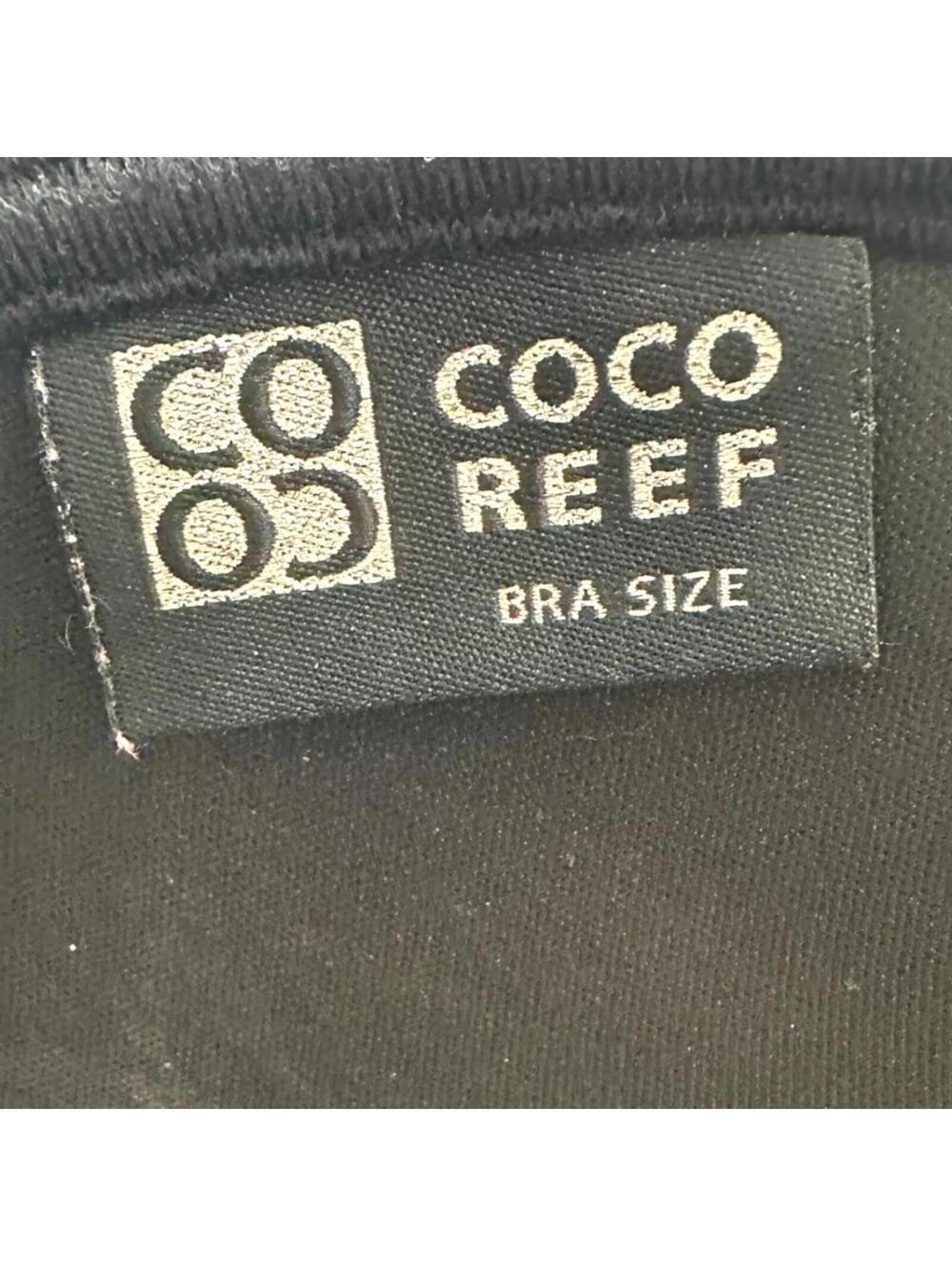 Coco Reef Black White Polka Dot Halter Bikini Top Y2K Coquette Cottage - Picture 6 of 7